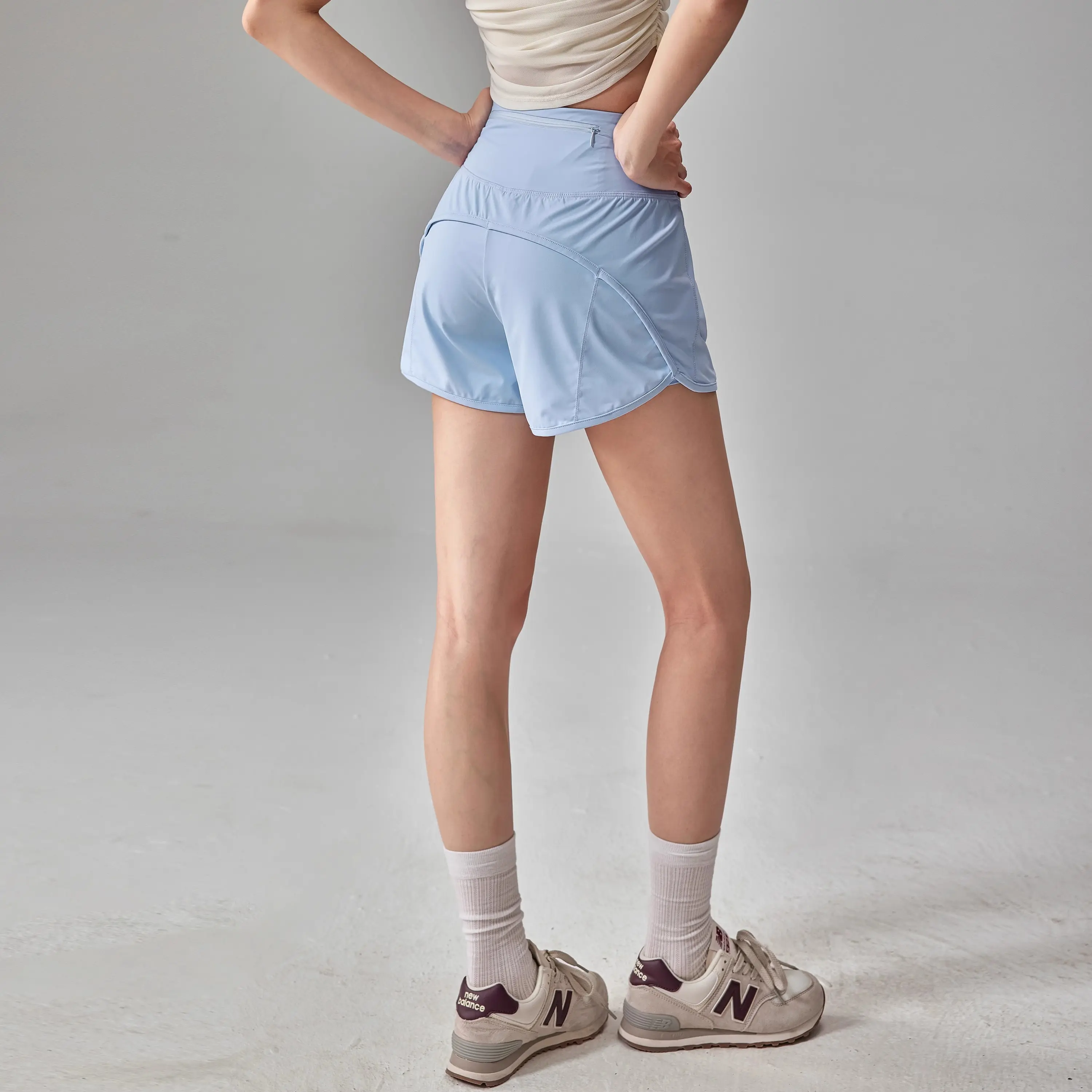 New Summer Yoga Casual Shorts Gym Women Loose Anti-exposure High Waist Belly-closing Exercise Running Training Fitness Pants