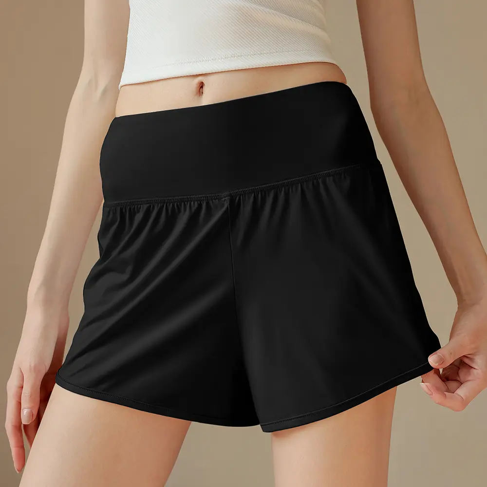 New Summer Yoga Casual Shorts Gym Women Loose Anti-exposure High Waist Belly-closing Exercise Running Training Fitness Pants