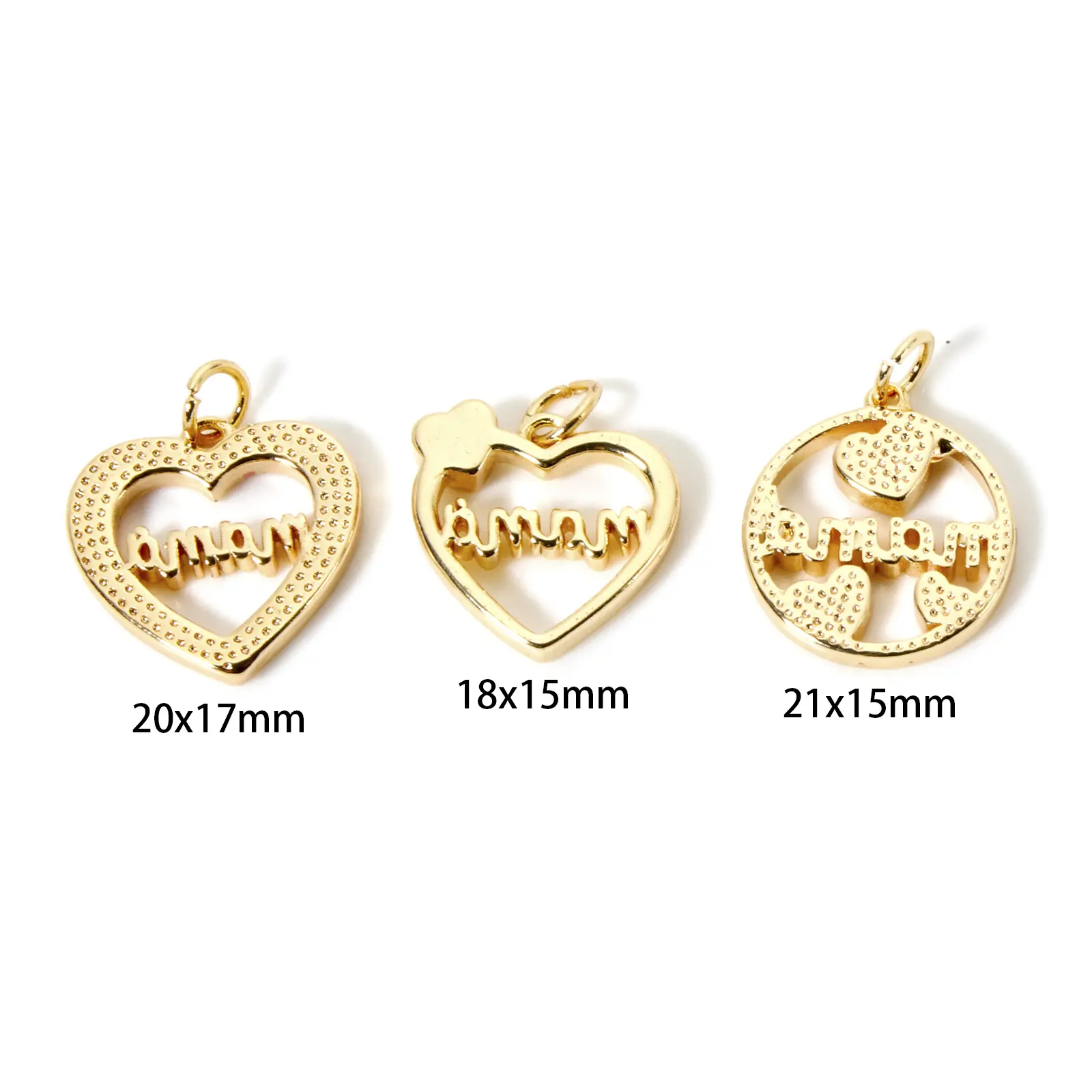 Brass Mother's Day Charms 18K Real Gold Plated English Message " Mama " Pendants For DIY Jewelry Necklace Earrings Making, 2 PCs