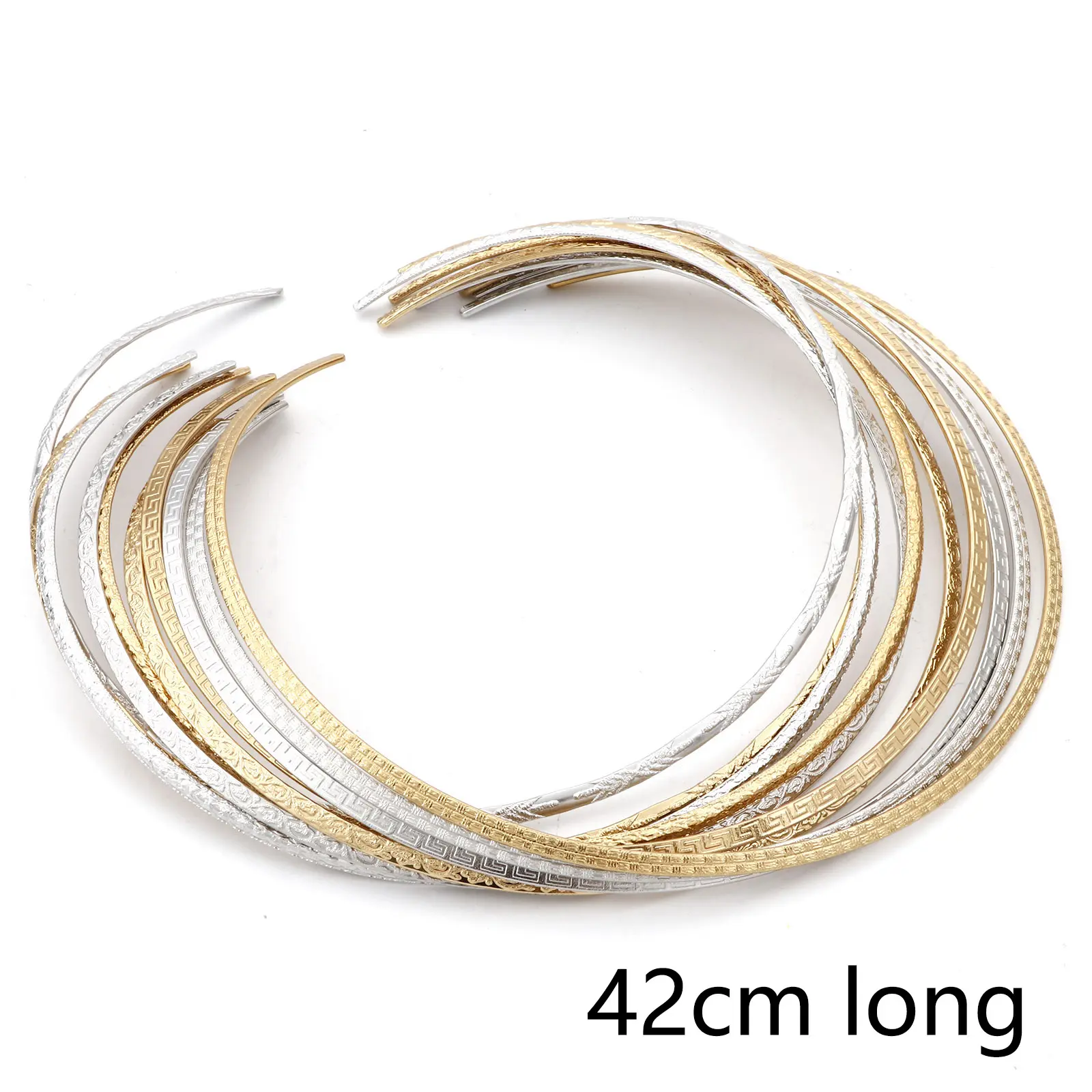 304 Stainless Steel Collar Neck Ring Handmade Link Chain Necklace For Men Women Punk Jewelry Gifts 42cm(16 4/8") Long, 1 Piece