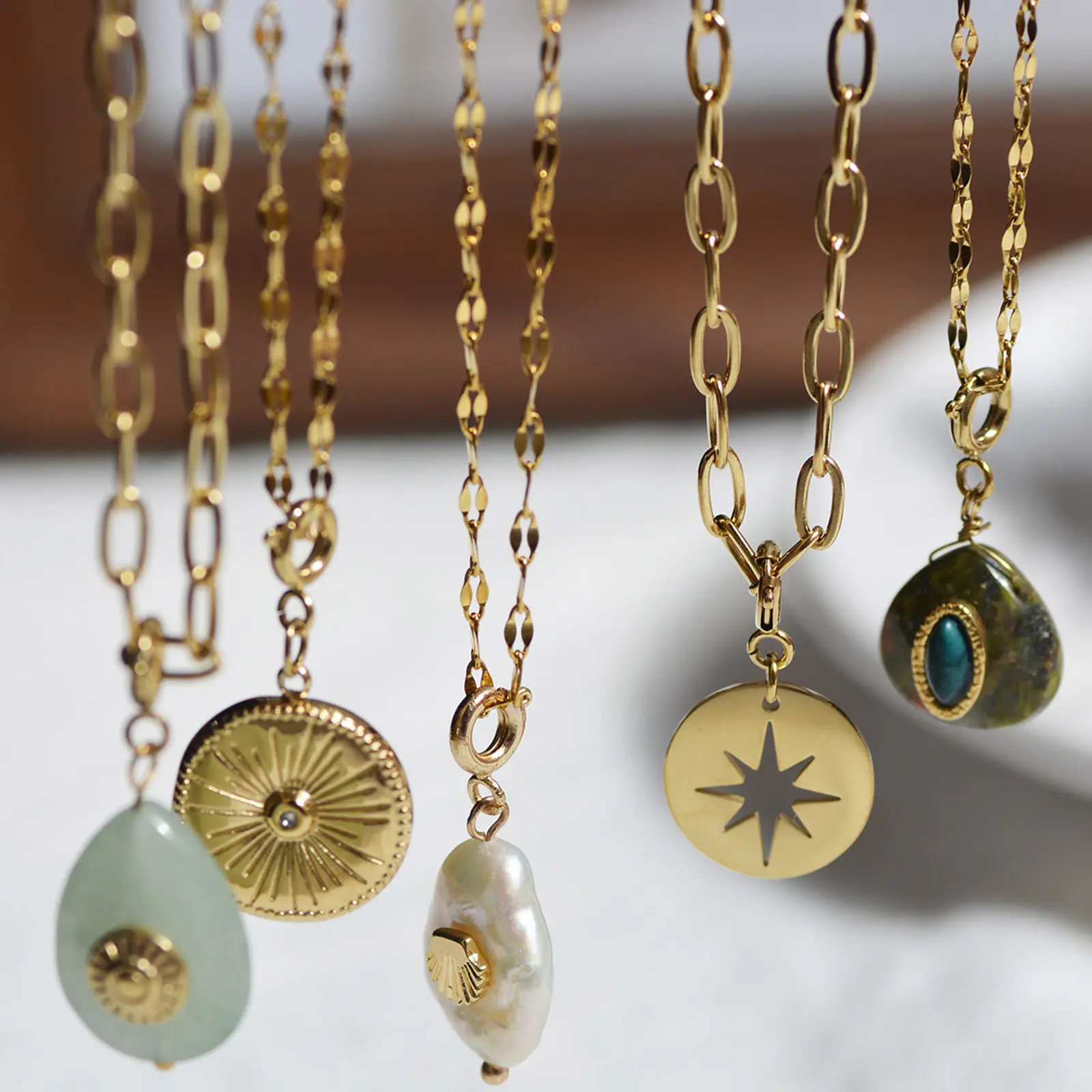 304 Stainless Steel Religious Charms Geometric Round Gold Color Metal Pendants DIY Bracelet Women Bohemian Jewelry Making,1PC