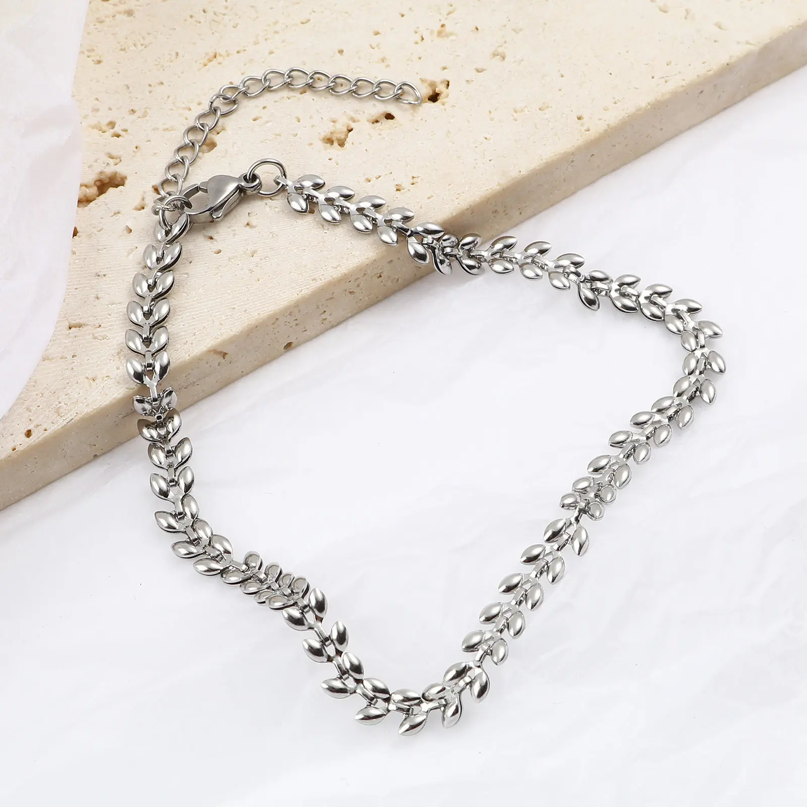 DoreenBeads Stainless Steel Anklet Classic Silver Color For Women Link Chain Anklet Beach Jewelry Gift 22.5cm-23.5cm, 1 Piece