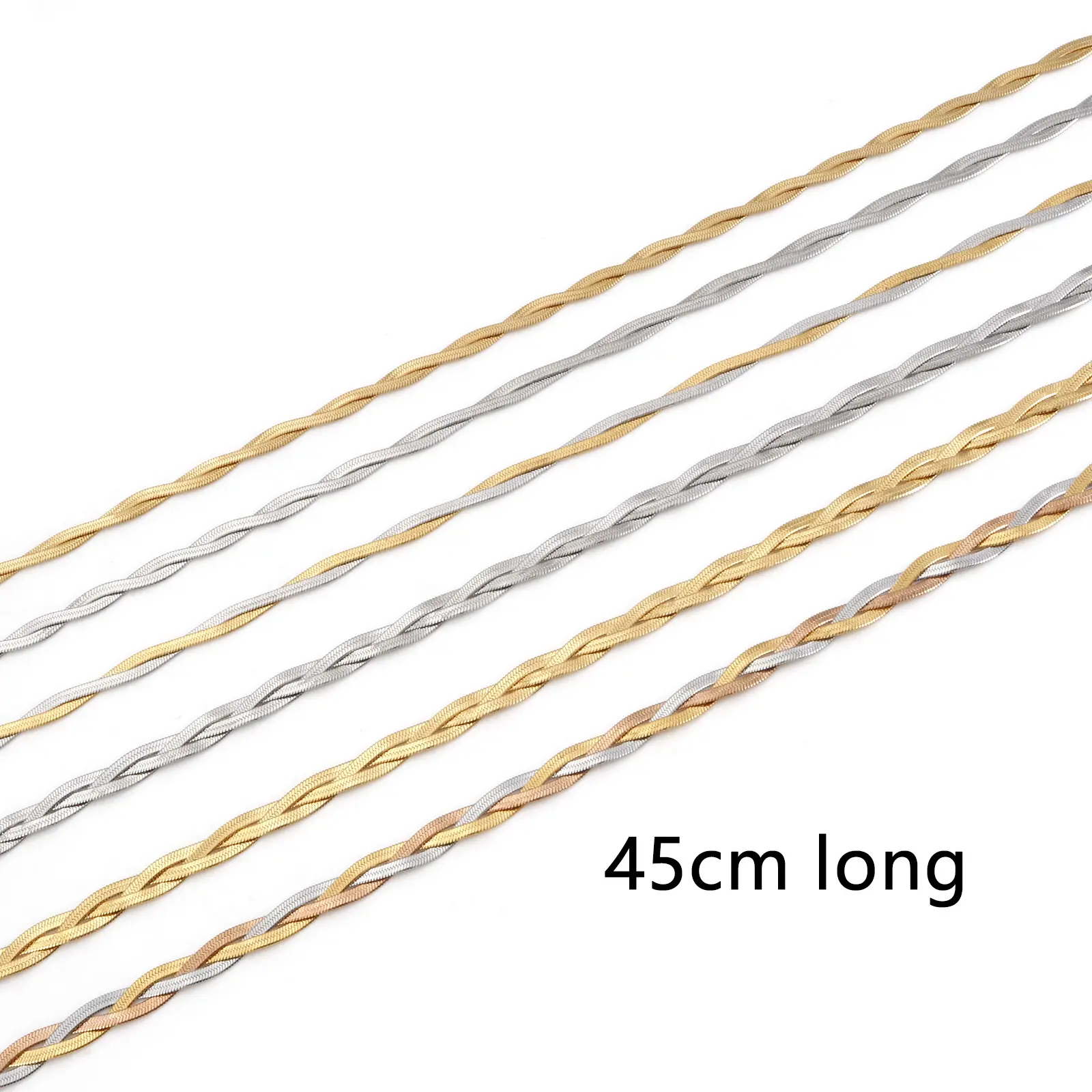 New Fashion 304 Stainless Steel 3in1 Crossover Snake Chain Necklace Twist Necklace For Women Men Punk Jewelry Gift