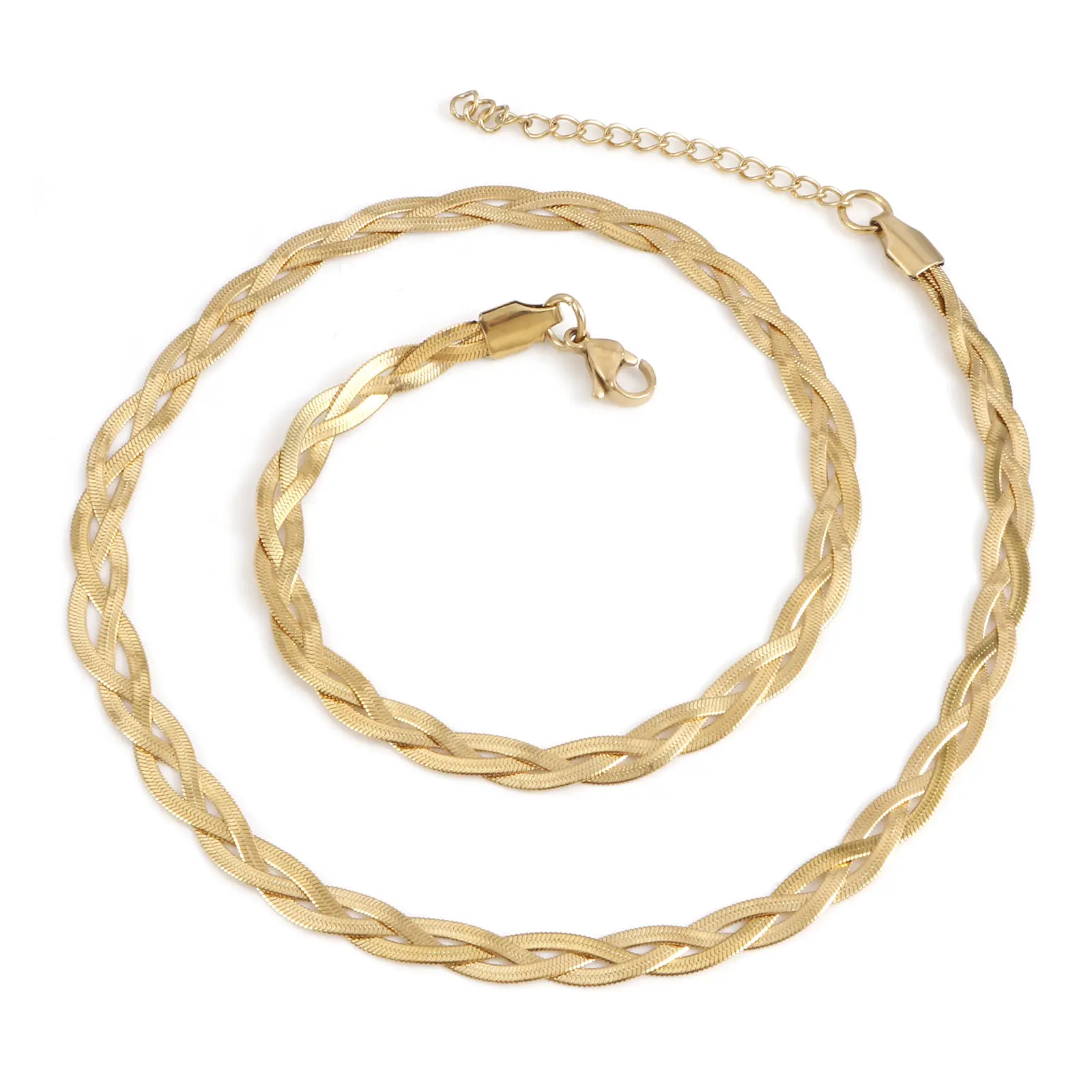 New Fashion 304 Stainless Steel 3in1 Crossover Snake Chain Necklace Twist Necklace For Women Men Punk Jewelry Gift