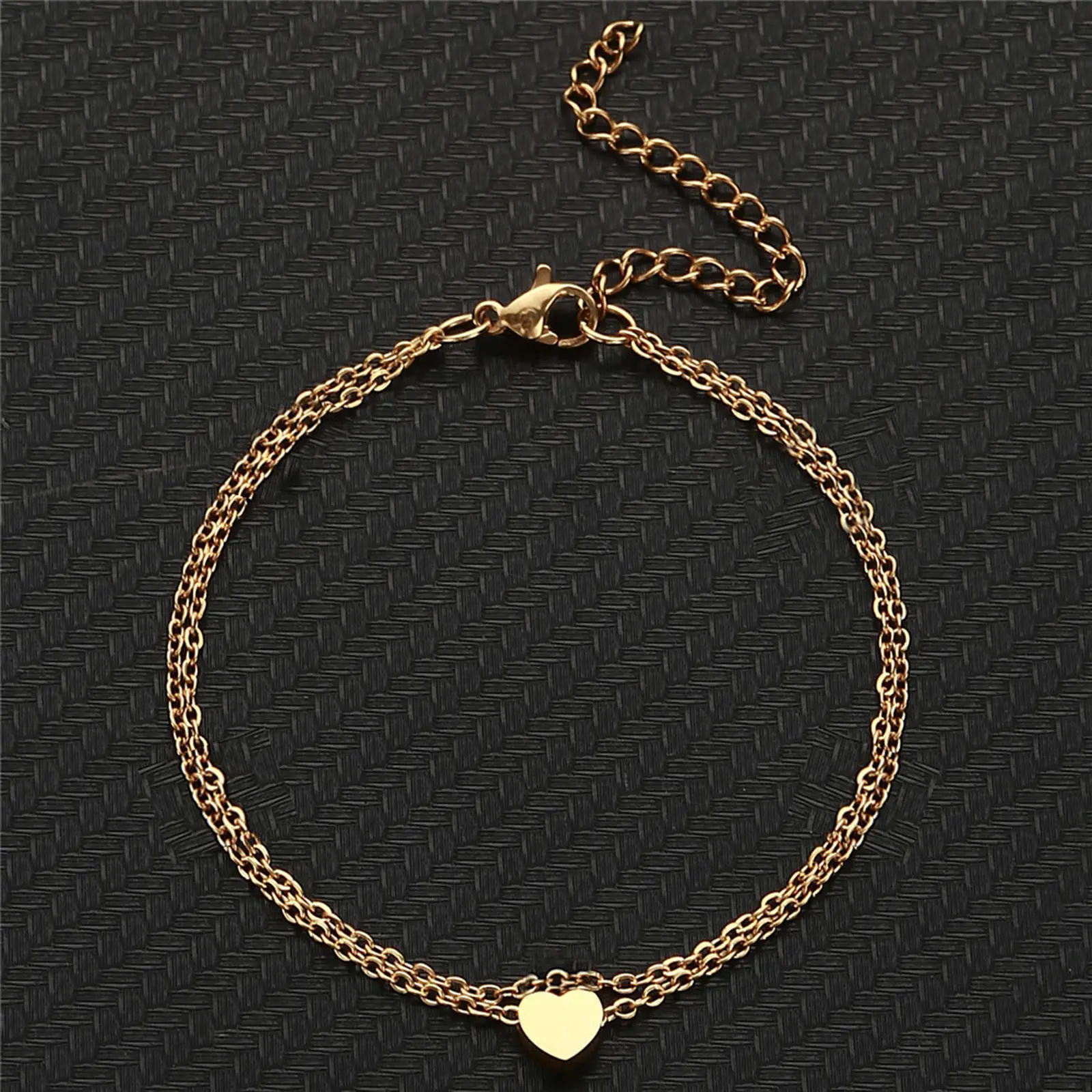 304 Stainless Steel Stylish Link Cable Chain Multilayer Layered Anklet Sandals Barefoot Beach Leg Bracelet 25cm(9 7/8") long