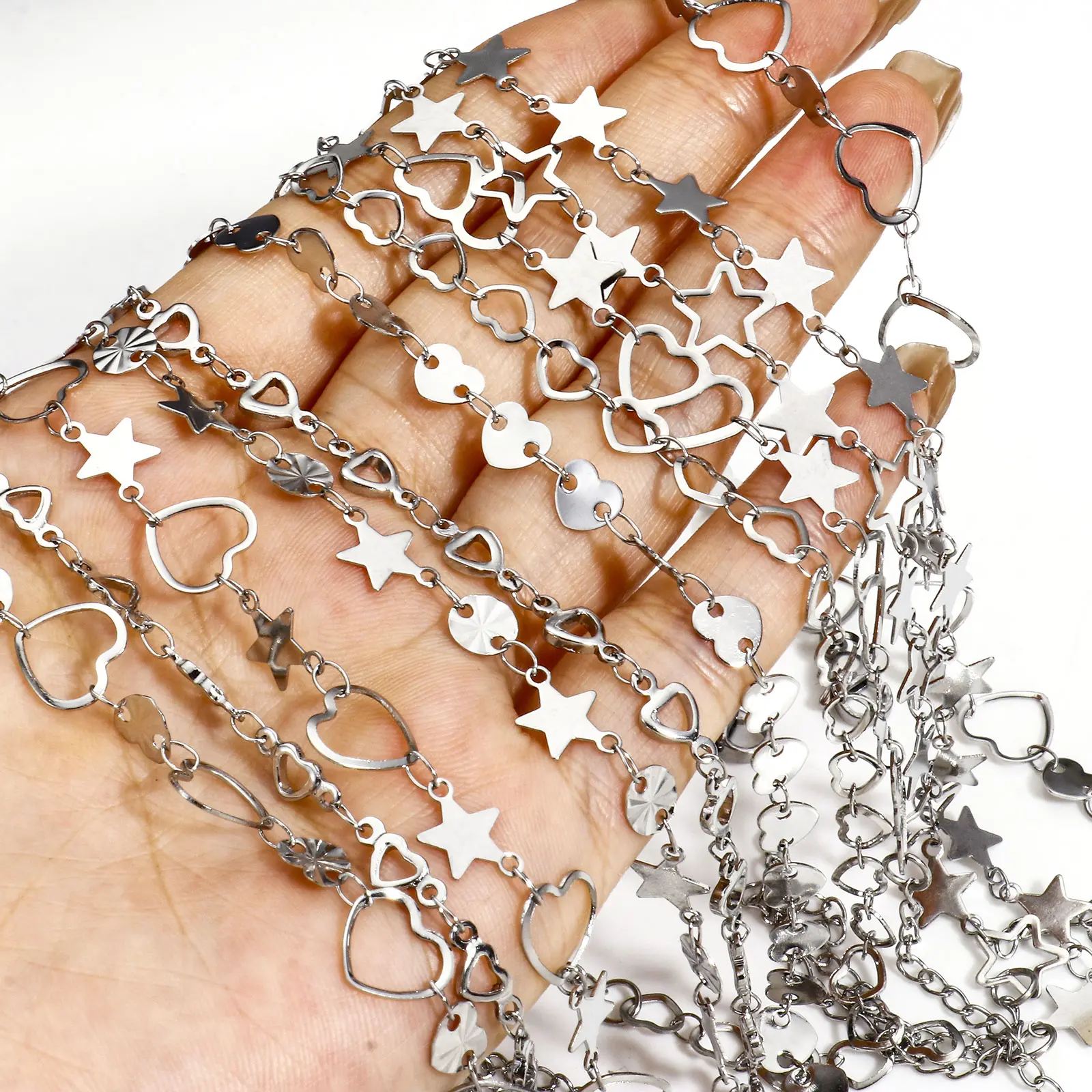 1 Piece 304 Stainless Steel Handmade Link Chain Anklet For Women Silver Color Leg Chain Foot Ankle Bracelets Jewelry Gift