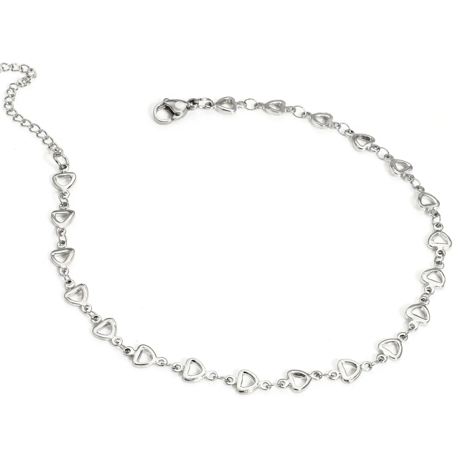 1 Piece 304 Stainless Steel Handmade Link Chain Anklet For Women Silver Color Leg Chain Foot Ankle Bracelets Jewelry Gift
