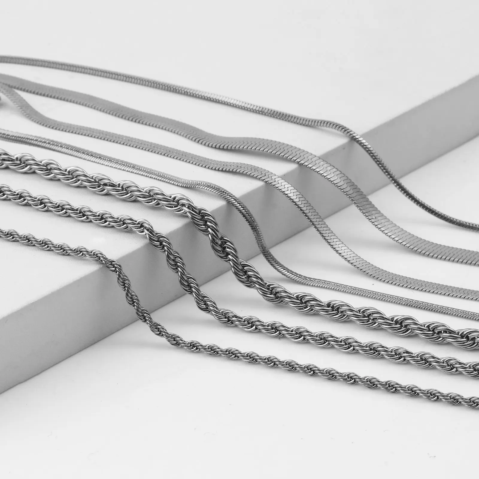 Stainless Steel Link Chain Anklet Silver Color For Women Beach Foot Leg Chain Ankle Bracelets Jewelry Gift 23.5cm long, 1 Piece
