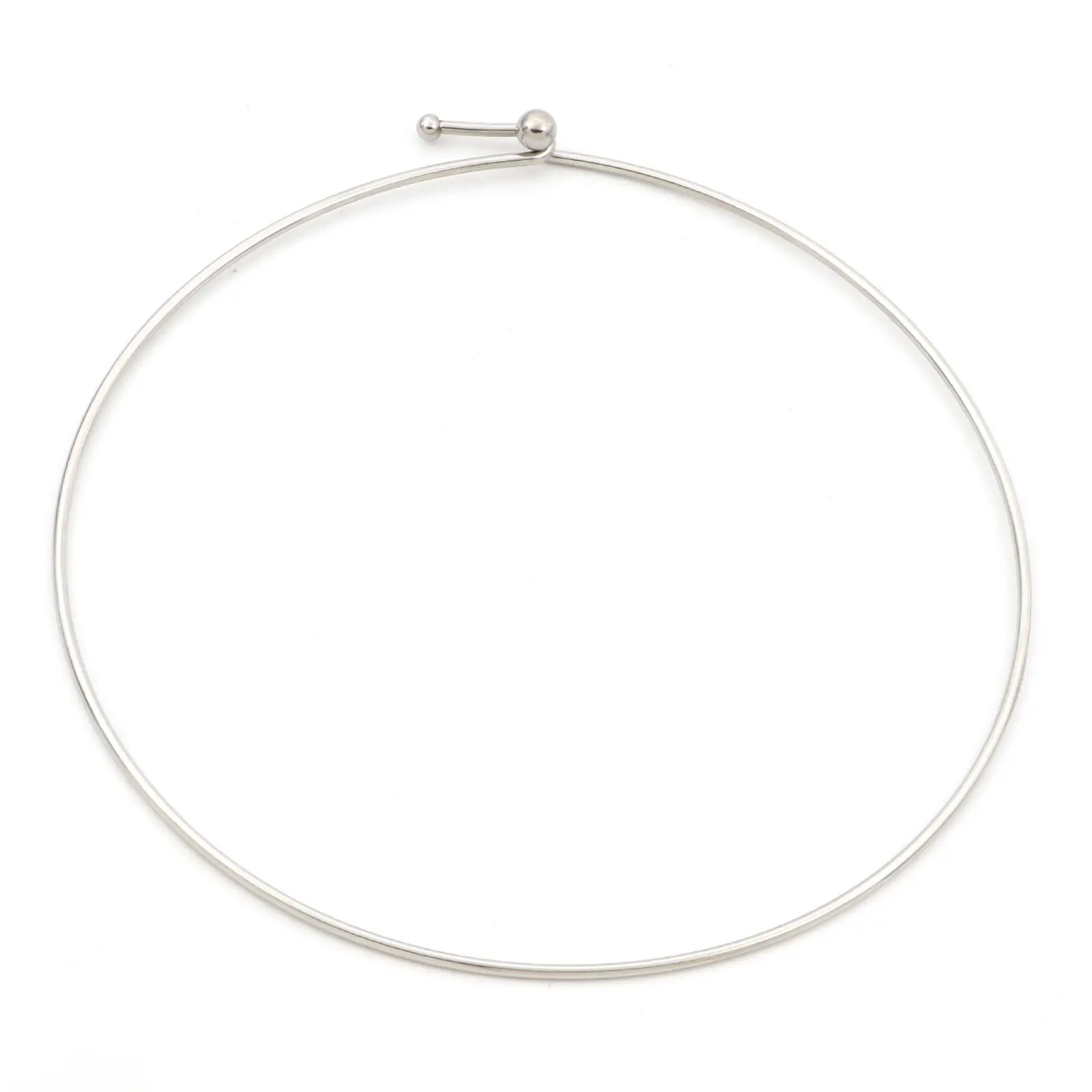 304 Stainless Steel Collar Neck Ring Necklace For Women DIY Necklace Party Jewelry Findings Gifts 42/43cm(16 7/8") long,1 Piece