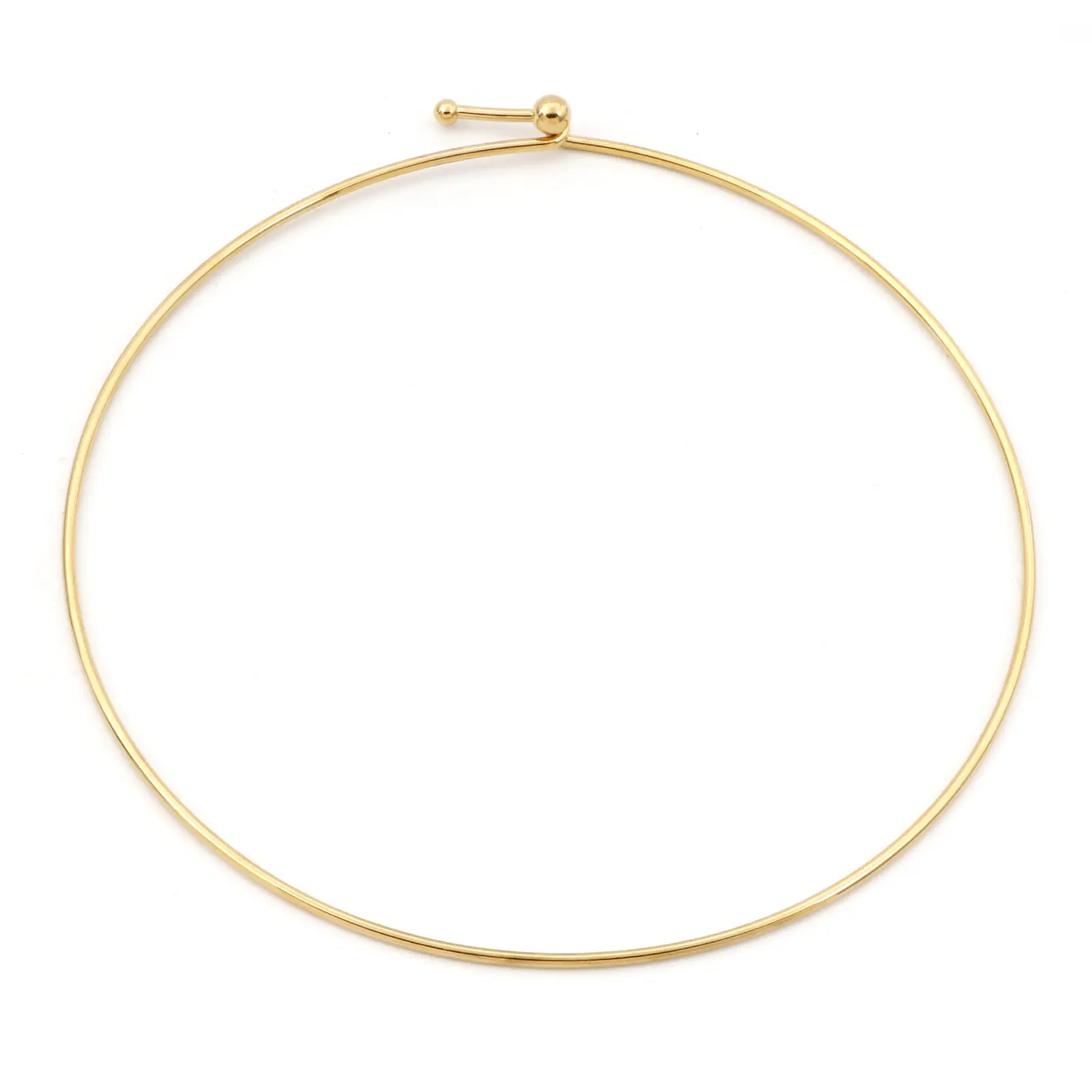 304 Stainless Steel Collar Neck Ring Necklace For Women DIY Necklace Party Jewelry Findings Gifts 42/43cm(16 7/8") long,1 Piece