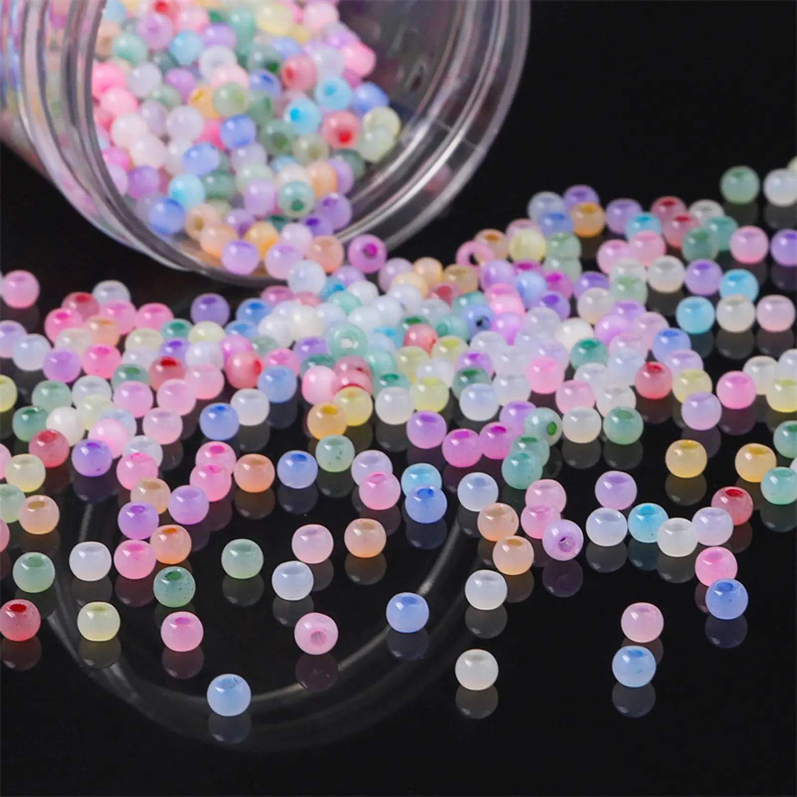 10Grams Colorful Glass Seed Beads Round Cat's Eye Imitation Loose Spacer Beads For DIY Necklace Bracelets Jewelry Making 4mm
