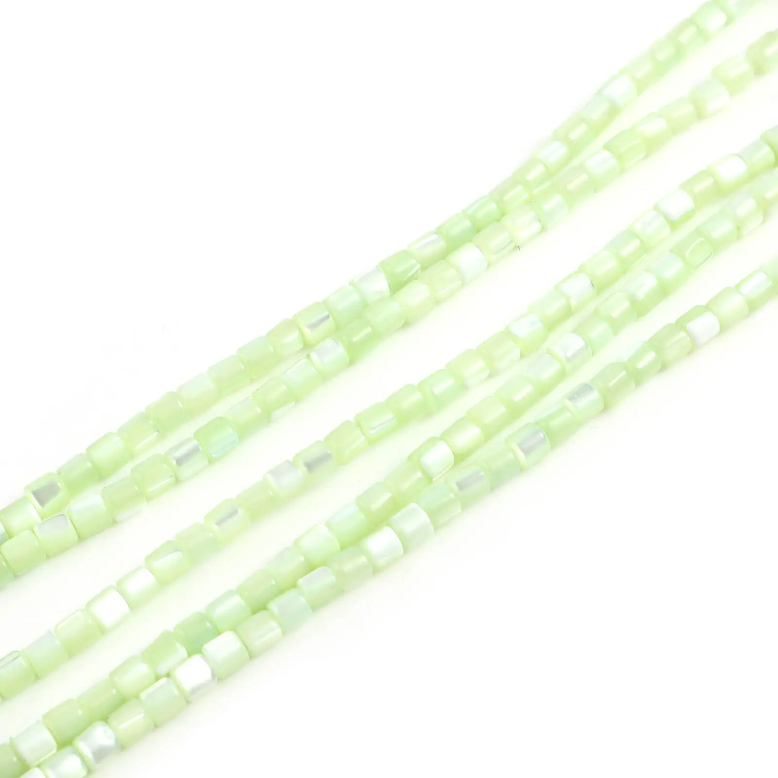 1Strand(Approx 112 PCs) Multicolor Cylindrical Shell Beads For DIY Making Bracelets Necklace Jewelry About 4x3.5mm-3.5x3.5mm