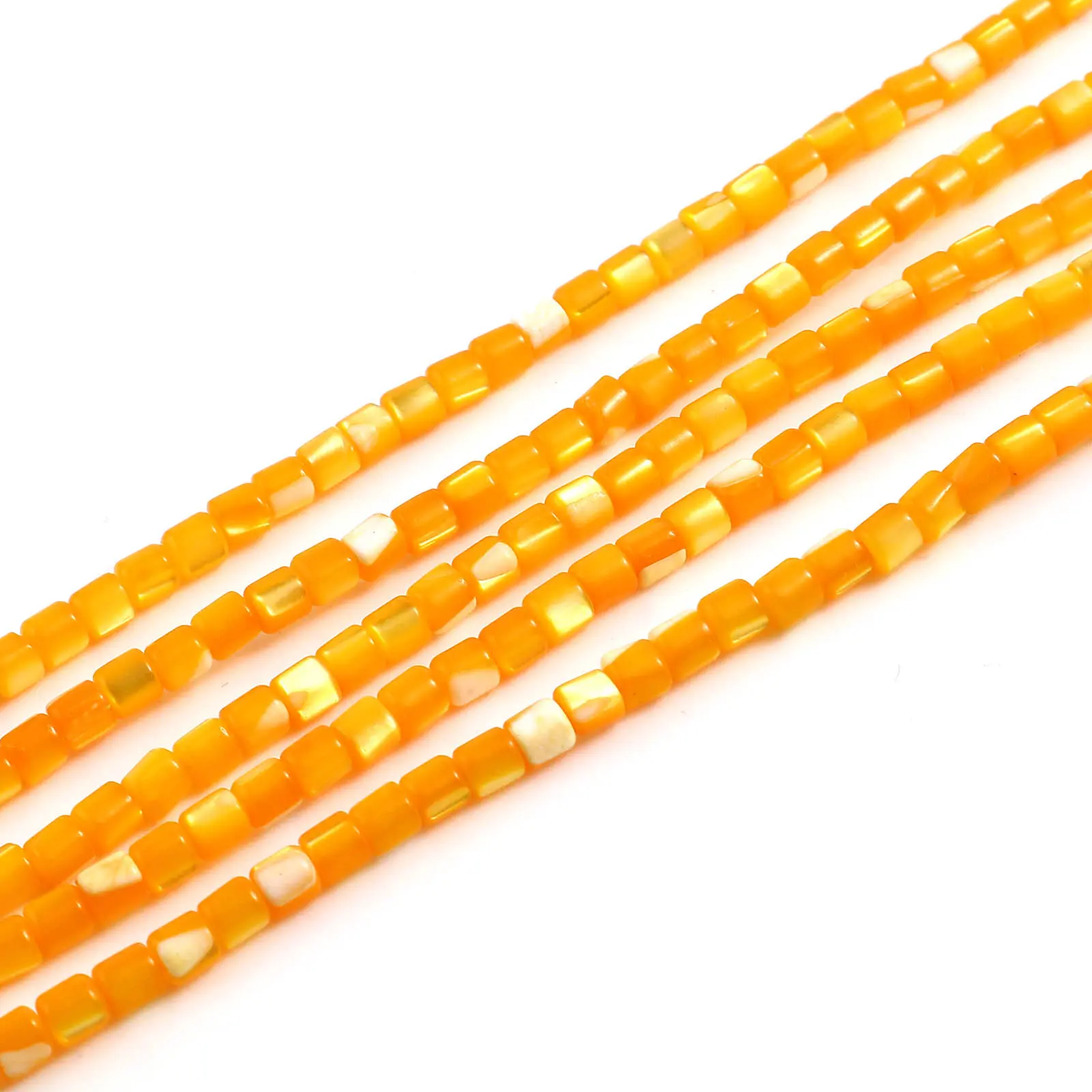 1Strand(Approx 112 PCs) Multicolor Cylindrical Shell Beads For DIY Making Bracelets Necklace Jewelry About 4x3.5mm-3.5x3.5mm