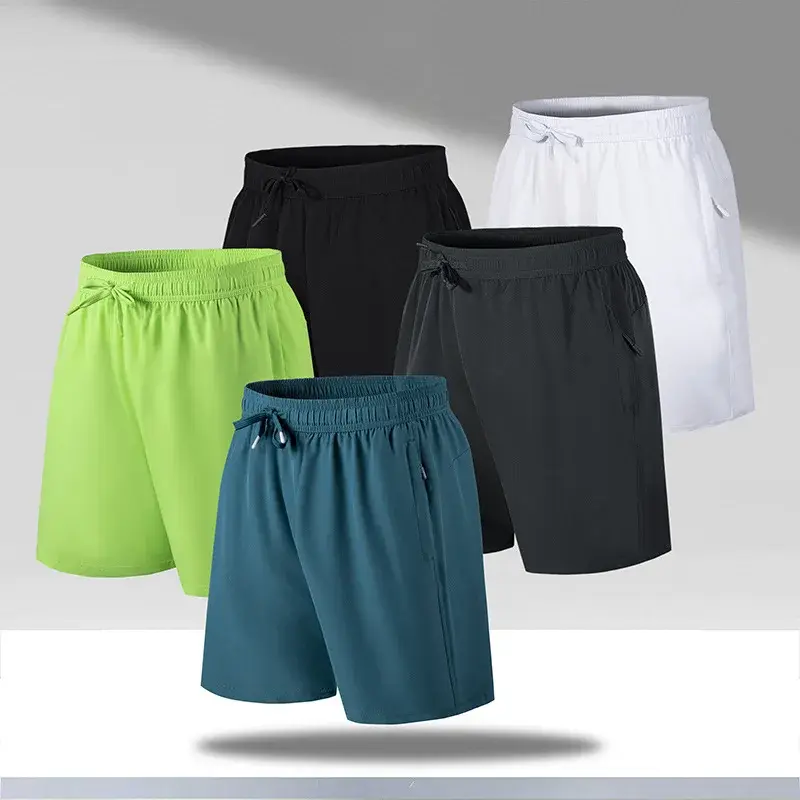 Boxers Running Short for Men Basketball Gym Workout Training Shorts Quick Drying Loose Fitting Capris Ice Silk Beach Pants