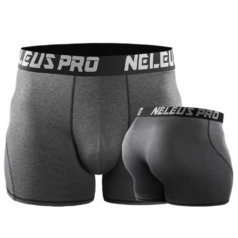 Men Sports Leggings Bodybuilding Shorts Fitness Elastic Compression Tights Quick Drying Running Training Fitness Stretch Pants