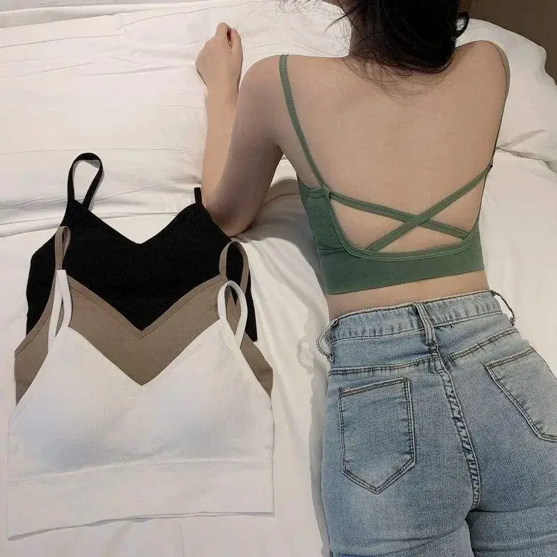 Women Cross Strap Sports Bra Top Women Push Up Sport Bra Yoga Gym Crop Top Brassiere Fitness Top Sport Breathable Bras