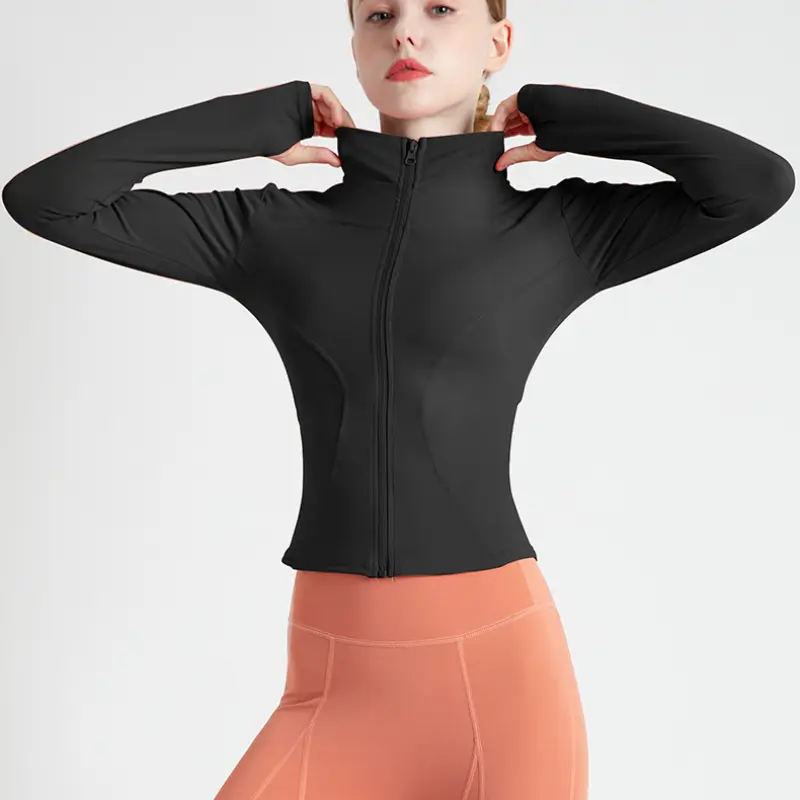 Gym Yoga Crop Top Sports Jacket Sportswear Yoga Shirts Tank Top Women Fitness Running Jacket Workout Tops for Women