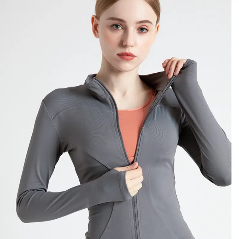 Gym Yoga Crop Top Sports Jacket Sportswear Yoga Shirts Tank Top Women Fitness Running Jacket Workout Tops for Women