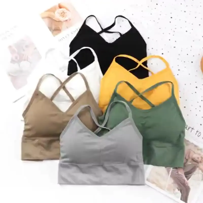 Women Cross Strap Sports Bra Top Women Push Up Sport Bra Yoga Gym Crop Top Brassiere Fitness Top Sport Bra Breathable Bras