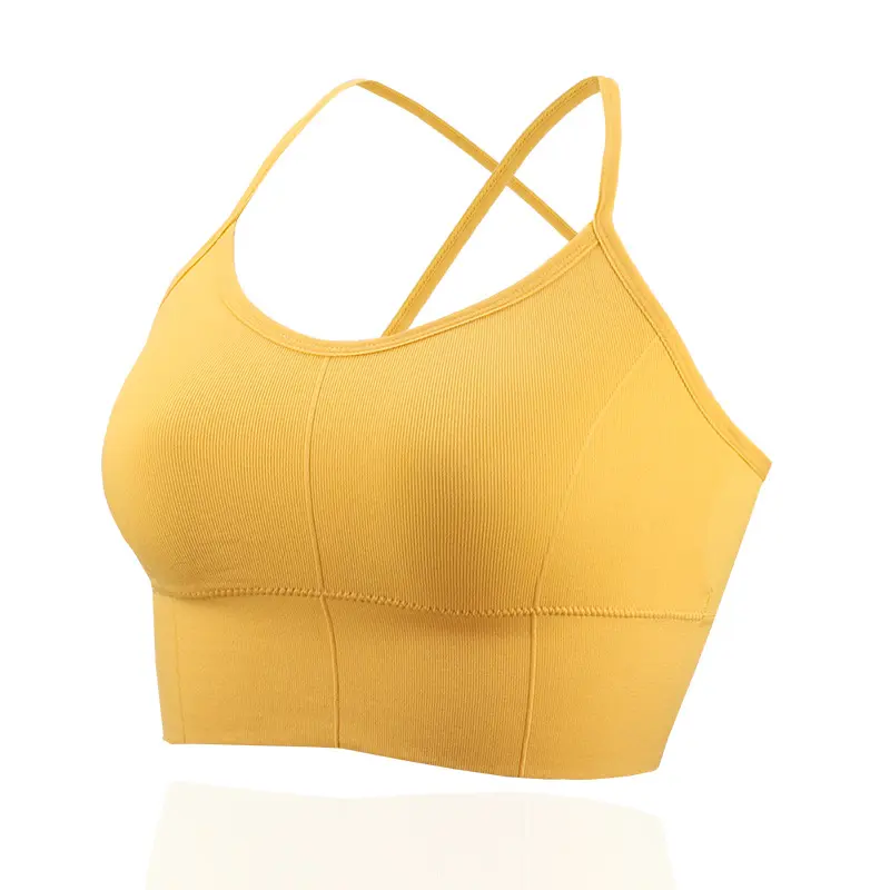 Women Cross Strap Sports Bra Top Women Push Up Sport Bra Yoga Gym Crop Top Brassiere Fitness Top Sport Bra Breathable Bras