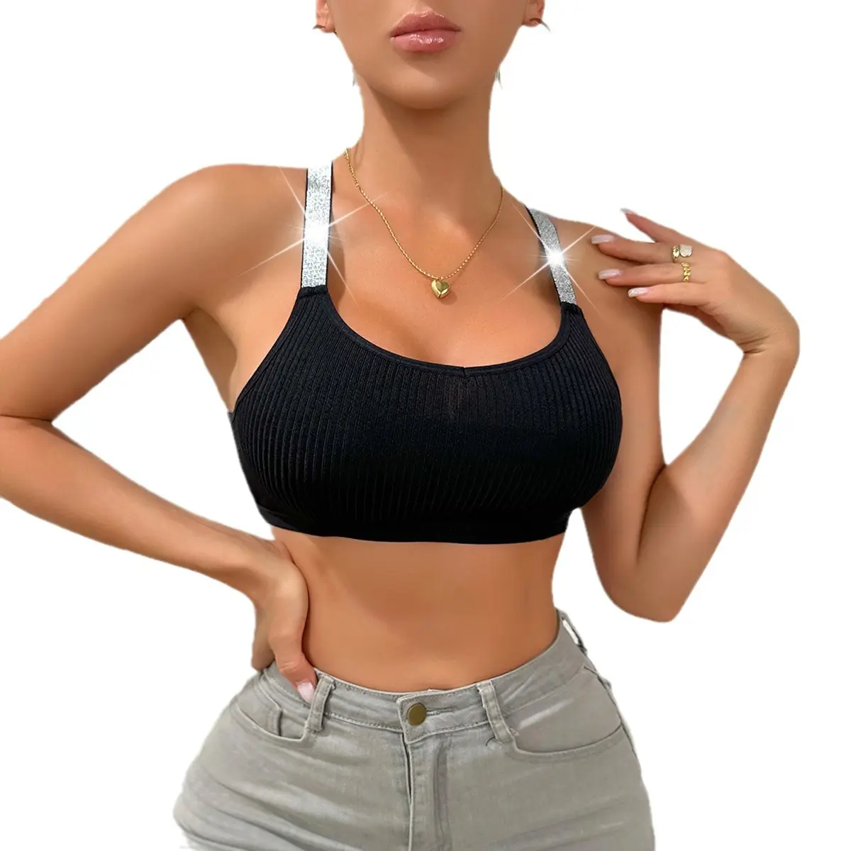 Tank Top Bra Sports Bras for Women Gym Underwear Seamless Crop Top Push Up Bra Active Wear Fitness Sport Top