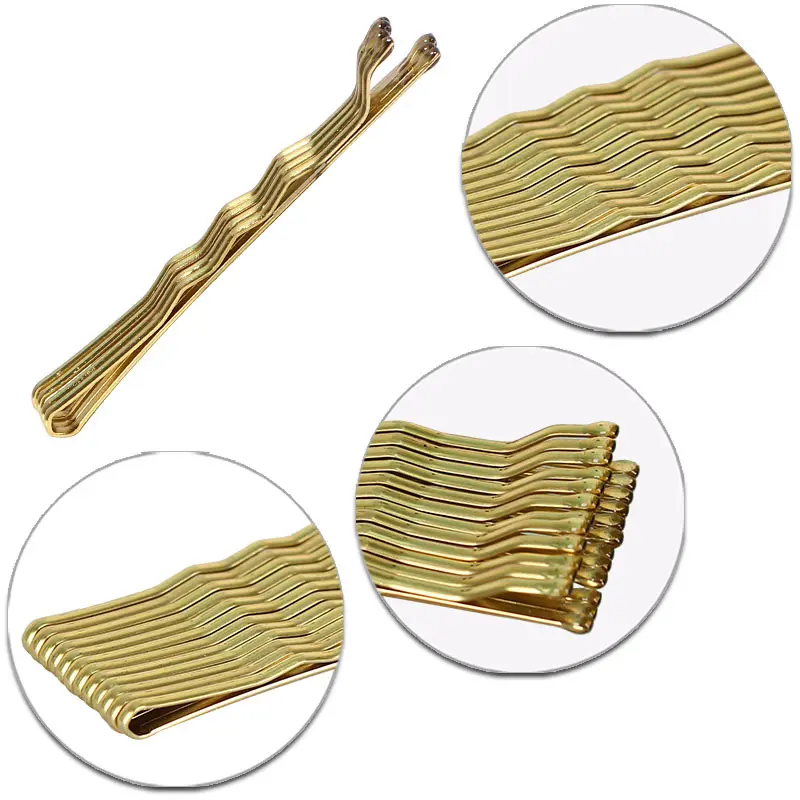 24pcs Fashion Solid Color Metal Hair Clip Simple Wavy Hairpin for Women Girls Makeup Washing Face Bangs Fixed Hairgrips Headwear