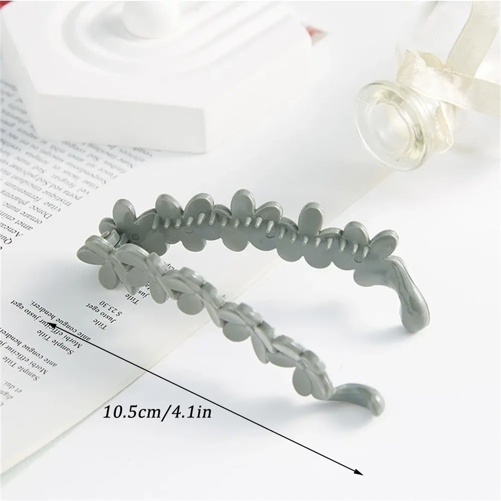Fashion Solid Color Flower Banana Hair Clips Simple Non-Slip Frosted Hair Claws for Women Girls Bath Ponytail Hairpins Barrettes