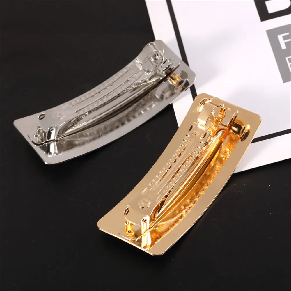 Fashion Solid Color Metal Hair Clips Imitation Pearl Arcuate Hairpins for Women Girls Non-slip Ponytail Buckle Barrettes Gifts