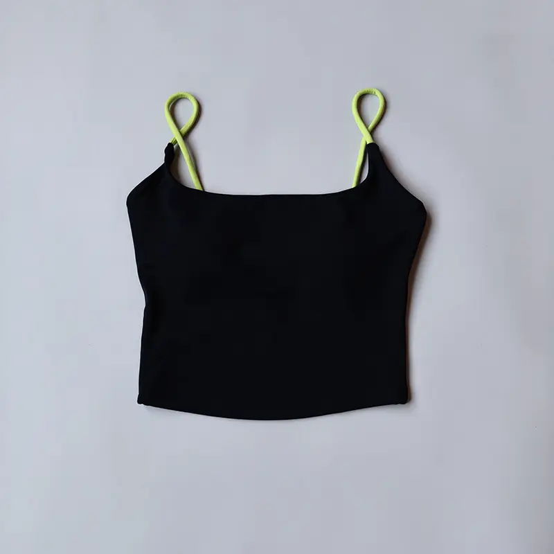 Solid Color Beauty Back Straps Fitness Sport Bra High Strength Top Comprehensive Training Gym Yoga Underwear Top With Chest Pad