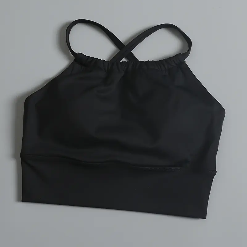 High-intensity Shock-proof Sports Underwear for Women Fixed Cup Beautiful Back Breathable Slimming Suspender Fitness Bra Yoga