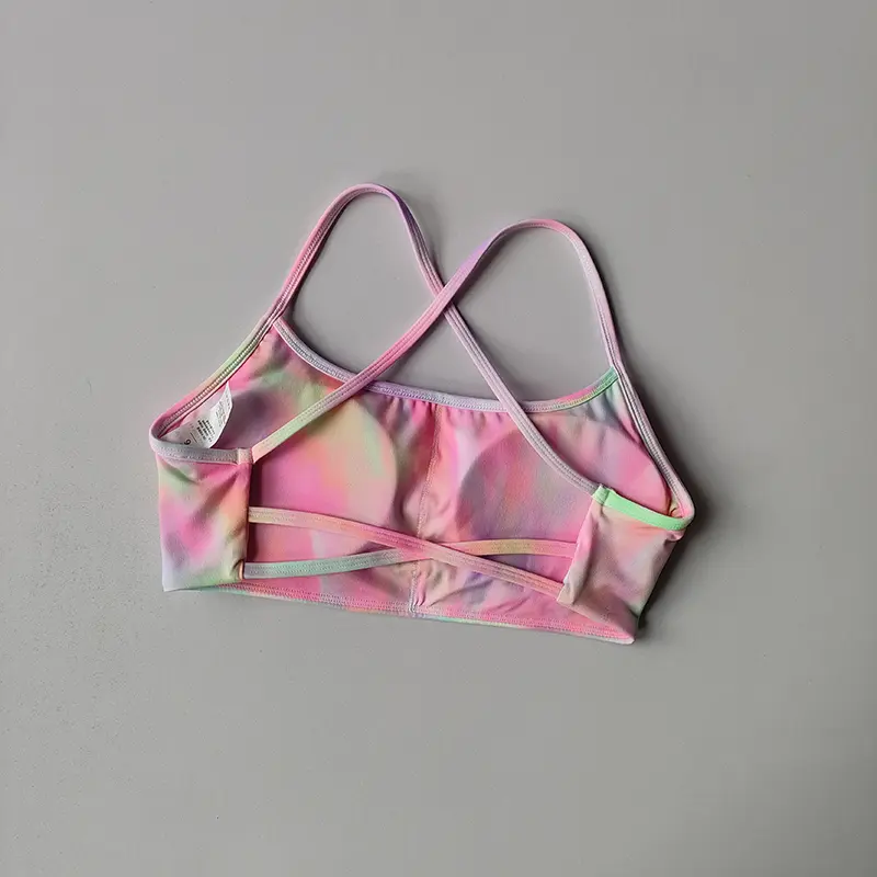 Cross-beautiful Back Sports Lingerie Women's Quick-drying Fitness Bra with Chest Pad Sexy Big Backless Suspender Yoga Suit