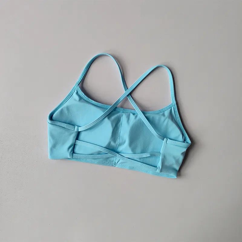 Cross-beautiful Back Sports Lingerie Women's Quick-drying Fitness Bra with Chest Pad Sexy Big Backless Suspender Yoga Suit