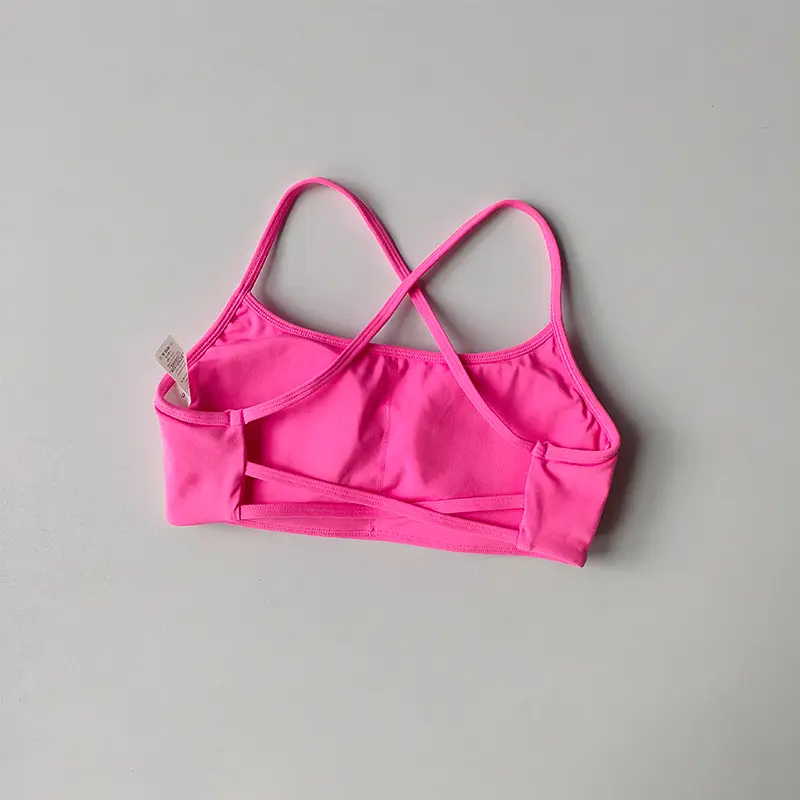 Cross-beautiful Back Sports Lingerie Women's Quick-drying Fitness Bra with Chest Pad Sexy Big Backless Suspender Yoga Suit