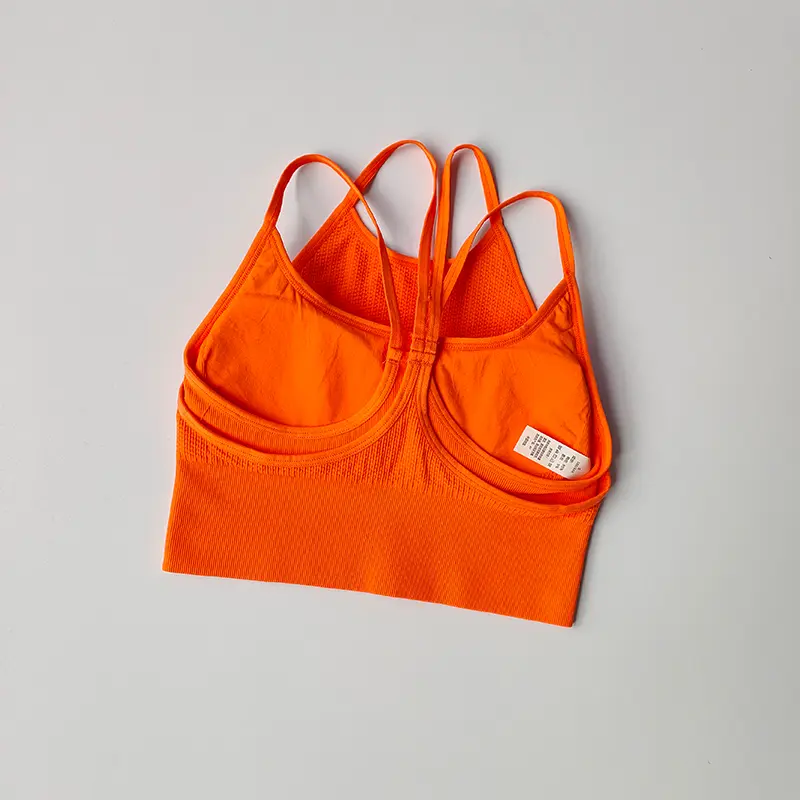 High Strength Thin Belt Fake Two-piece Yoga Vest Integrated Sports Bra Women's Shockproof Quick Drying Running Fitness Bra