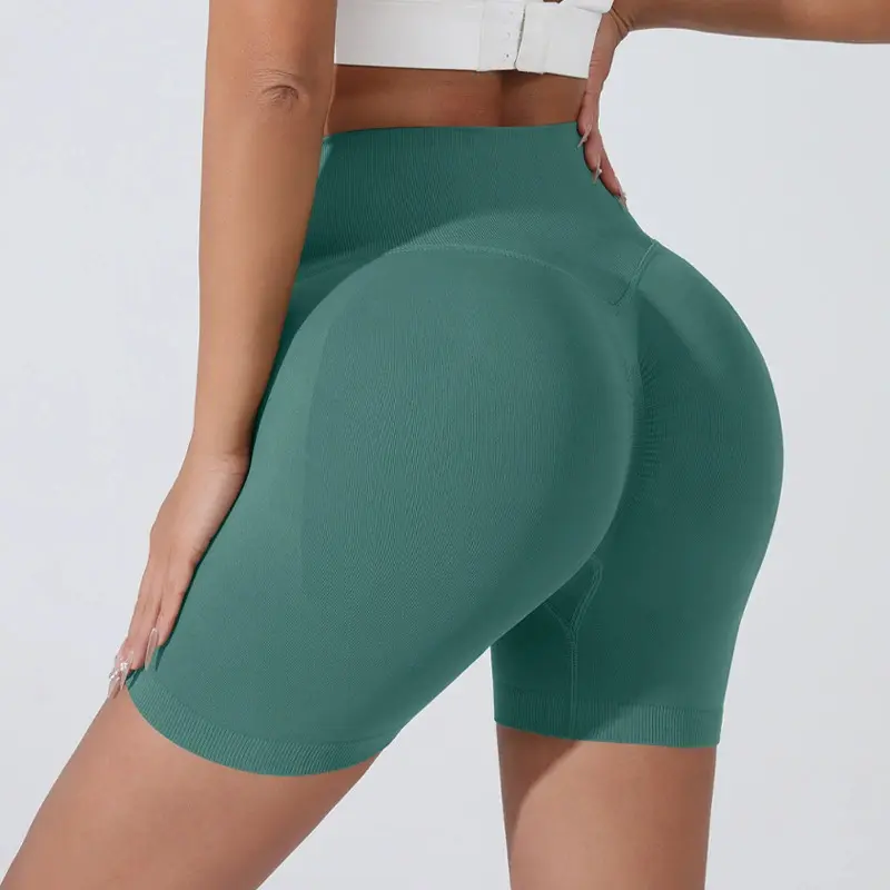 Yoga Hip-pack New Summer Peach Seamless Three-point Shorts for Women with High Waist Nude Hip Nude Elastic Fitness Sports Pants