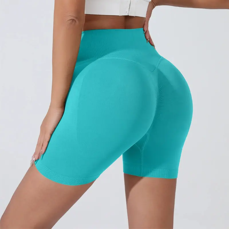 Yoga Hip-pack New Summer Peach Seamless Three-point Shorts for Women with High Waist Nude Hip Nude Elastic Fitness Sports Pants