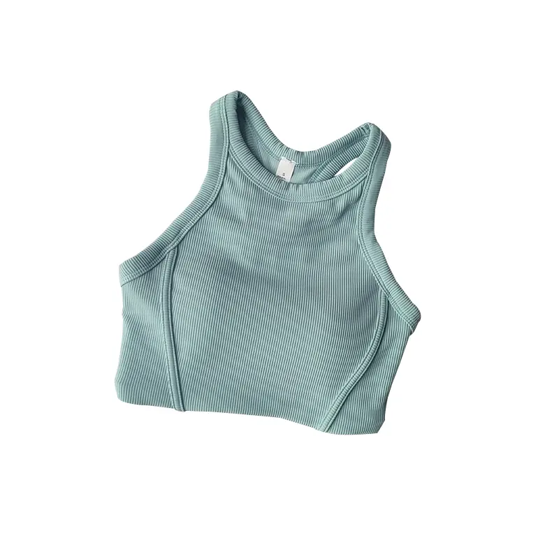 Fixed One Piece Racerback Yoga Tank Top Women's Fitness Quick Dry Fitness Bra Running Sleeveless Yoga Suit for External Wear