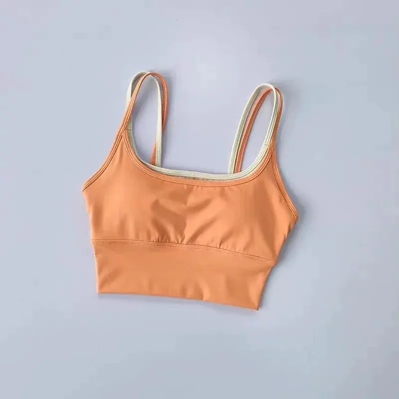 Sports Lingerie Yoga Bra Suspenders for Women Professional Training Shock-proof Vest Gathering Fitness Slim Fit and Wear Outside