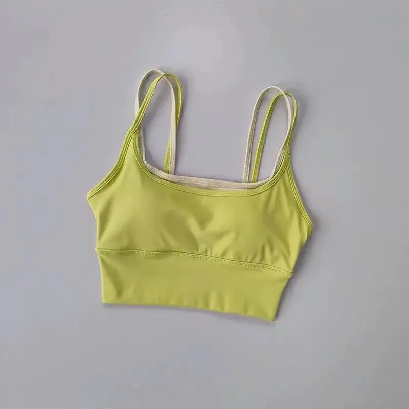 Sports Lingerie Yoga Bra Suspenders for Women Professional Training Shock-proof Vest Gathering Fitness Slim Fit and Wear Outside