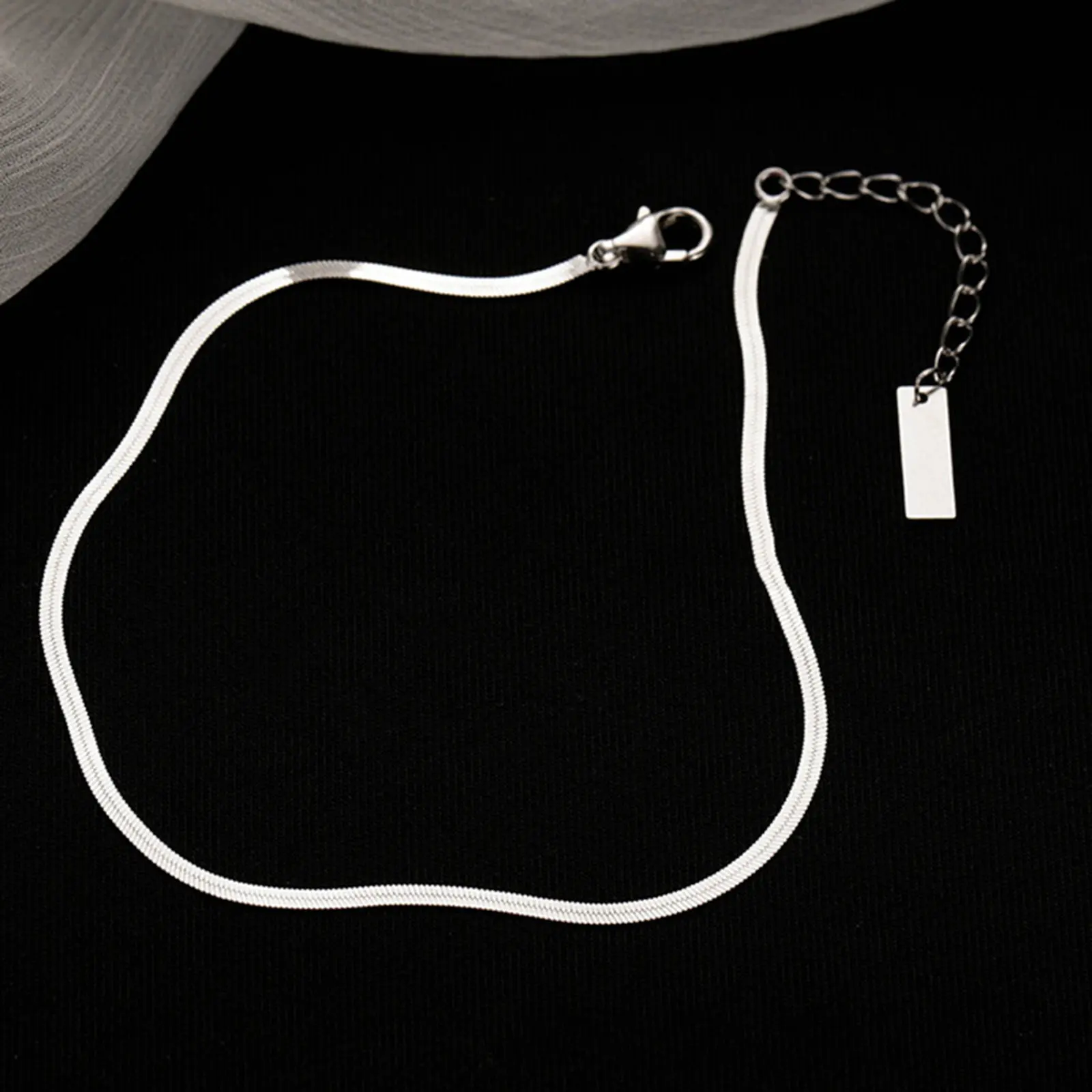 Simple Anklet Silver Color Knife Pendant on the leg Anklet Summer Beach Bracelets Barefoot Foot 23.5cm(9 2/8") long, 1 Piece