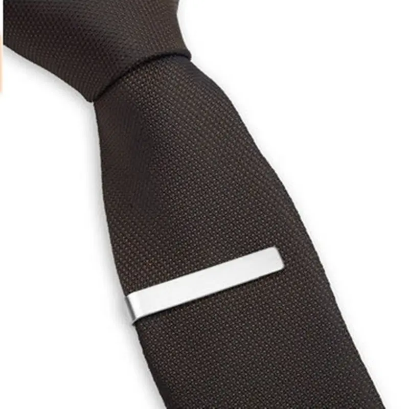 DoreenBeads Fashion Stainless Steel Tie Clip Black Silver Color Metal Necktie Tie Men Party Business Simple Jewelry Accessories