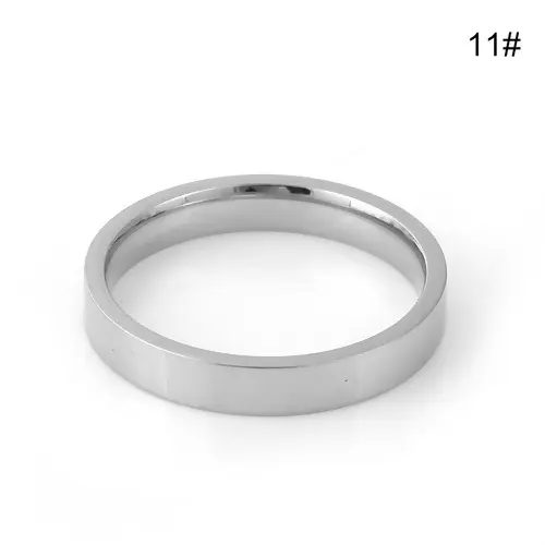 304 Stainless Steel Unadjustable Punk Simple Round Rings Silver Color For Men Women Jewelry Gifts，1 Piece