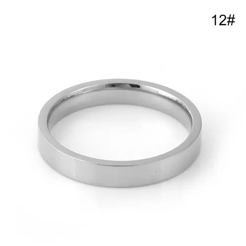 304 Stainless Steel Unadjustable Punk Simple Round Rings Silver Color For Men Women Jewelry Gifts，1 Piece