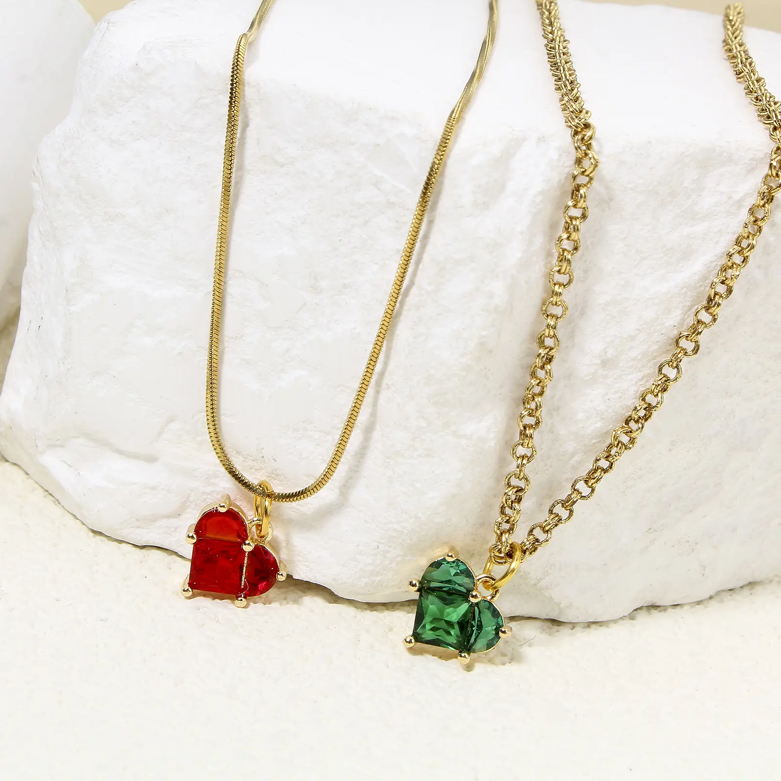 1 Piece Brass & Glass Valentine's Day Charms Gold Color Heart  Pendants For DIY Making Necklace Earring Jewelry 11mm x 10mm