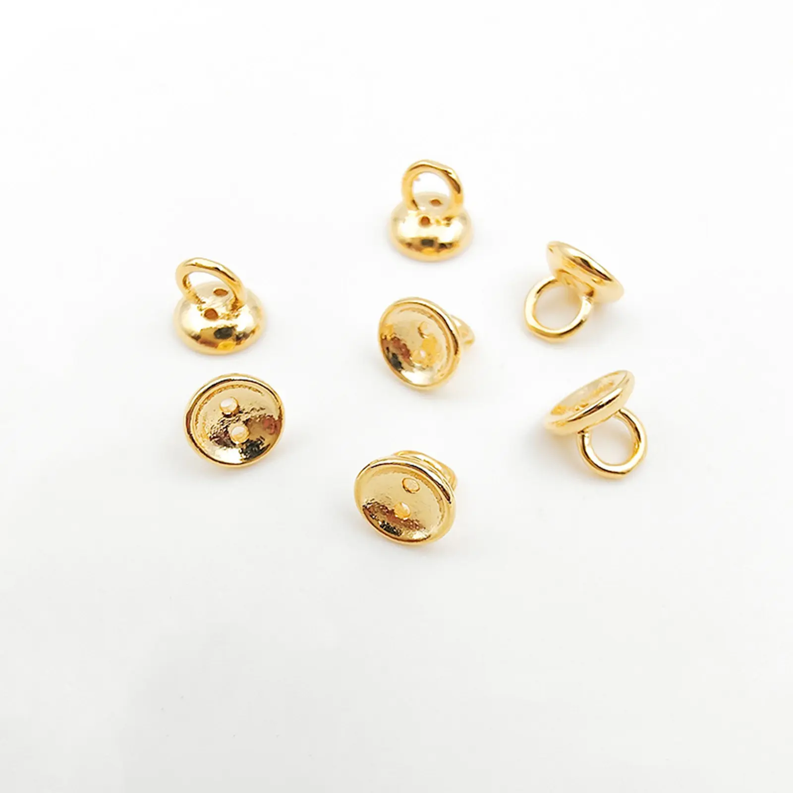4.5/6MM Brass Beads Caps Tips Double Hole Pearl Bracelet Ends Connector With Loop Jewelry End Caps Jewelry 
Making Accessories
