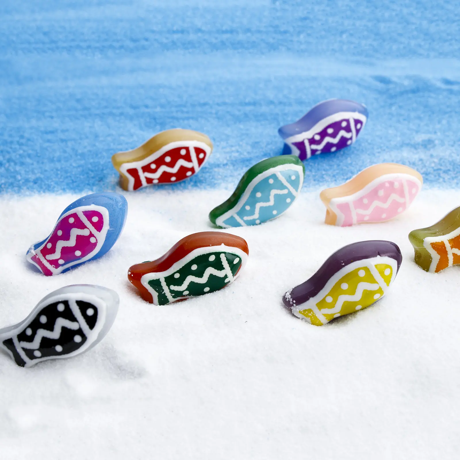 2 PCs Lampwork Glass Ocean Jewelry Beads Fish Animal Ripple Enamel For DIY Jewelry Making About 21mm x 11mm, Hole: Approx 1.4mm
