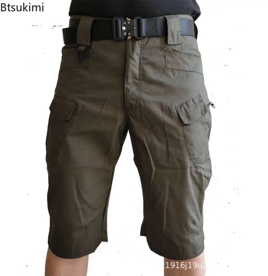 New2025 Men's Camouflage Cargo Pants Outdoor Training Wear Resistant Waterproof Sport Shorts Multil-pockets Tactical Shorts Male