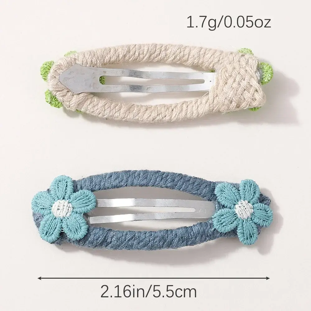 RAINBOW BOWS 6Pcs/Set Fresh Daisy Hair Clips for Kids Lovely Hair Bangs BB Barrette Girls Hooks Boutique Hair Accessories