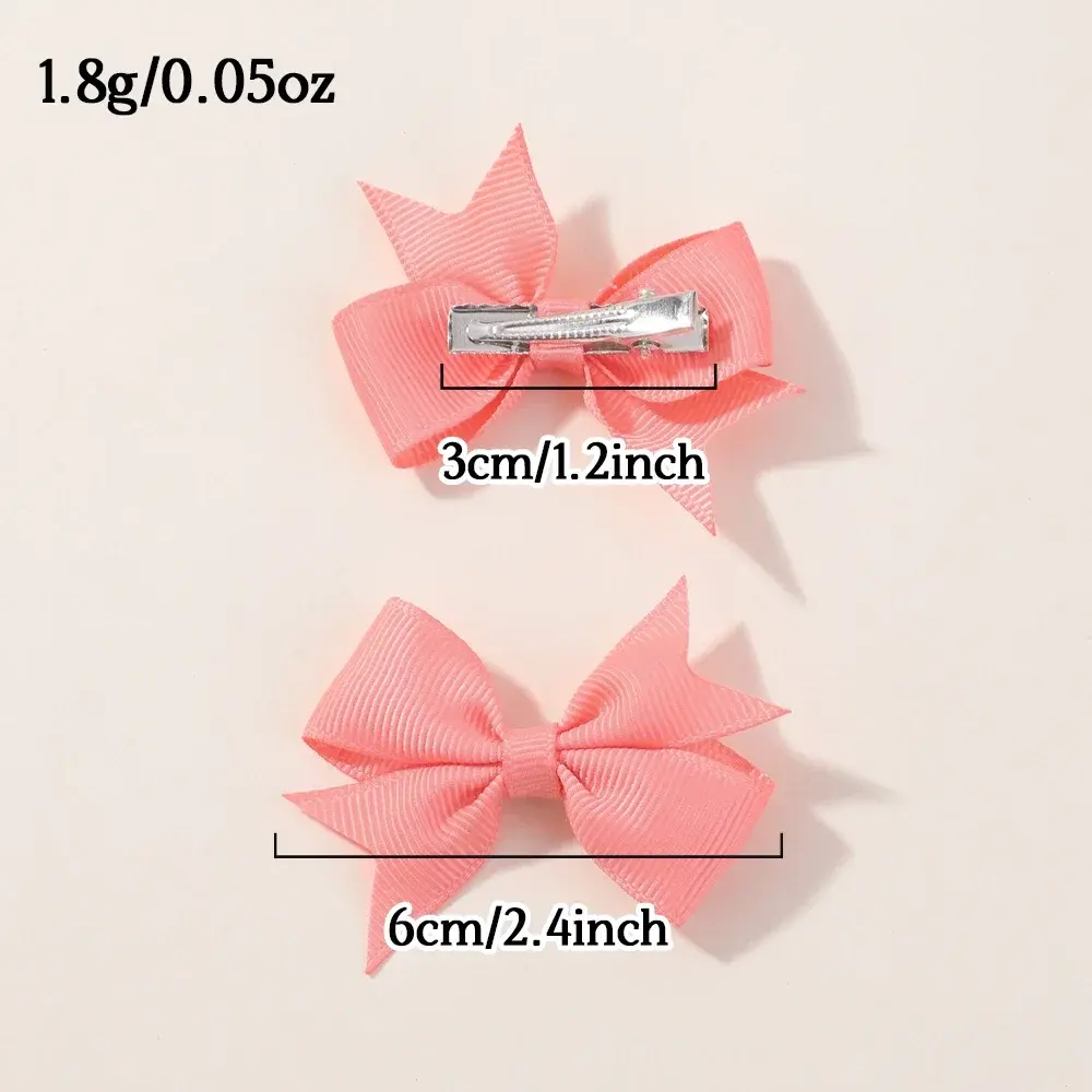 RAINBOW BOWS 40/20Pcs 2.3'' Classical Ribbon Bowknot Hair Clips for Girls Handmade Bows Hairgripes Hair Accessories Wholesale