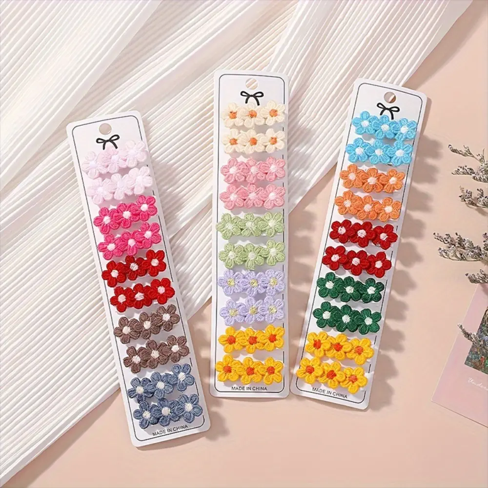 RAINBOW BOWS 10Pcs Cute Mini Flower Hair Clip Hairpins for Toddler Children Girl Lovely Clips Barrettes Headwear Accessories